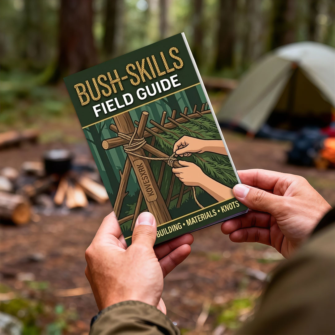1pc | Field Skills Quick-Reference Guide | 20-Page Practical Content | Lashing & Support | Fire Principles | Signal Crafting | Camping Season Essential Lightweight Tool | 5.5X8.3in | KOVESXRK