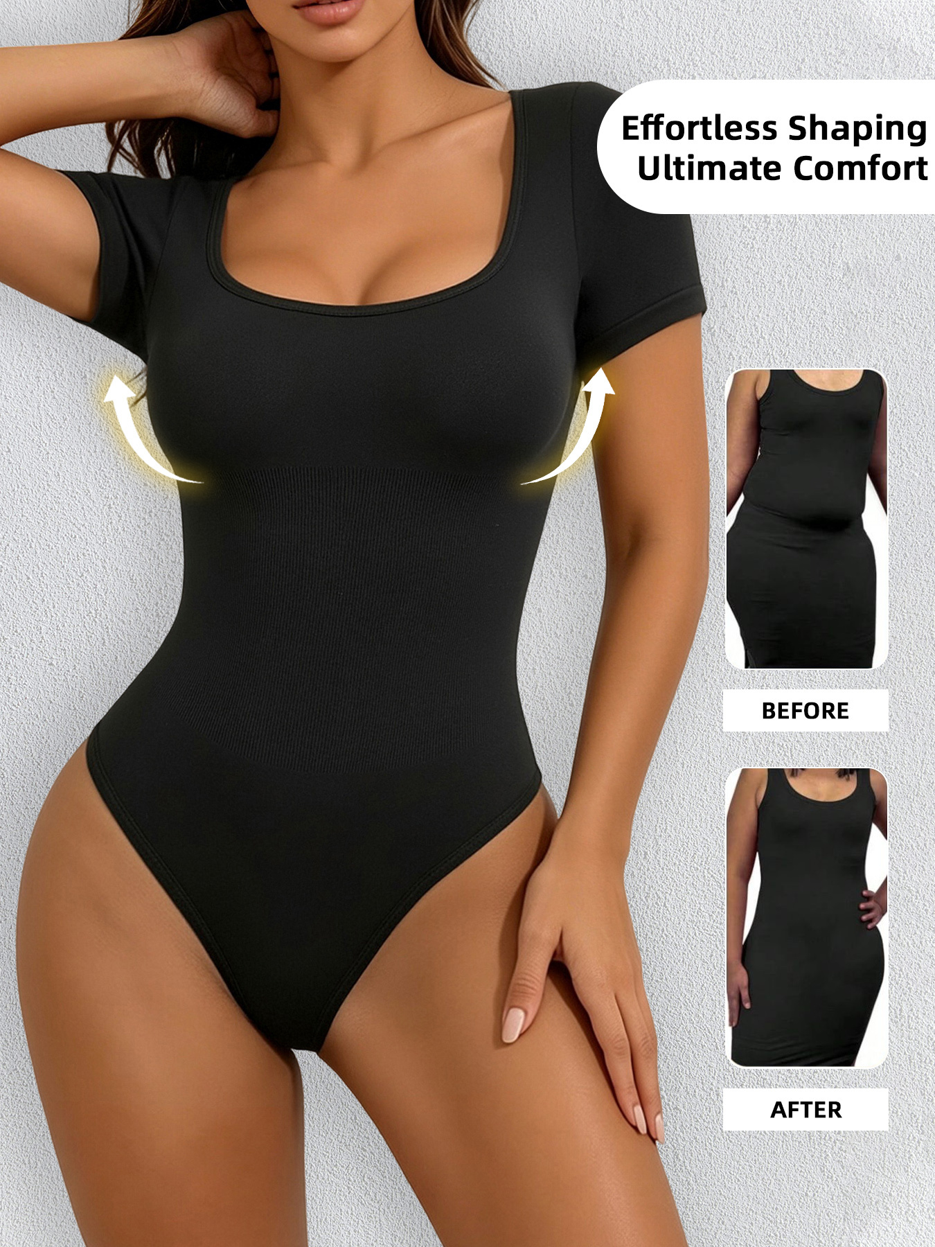 1pc Women'S Elegant Spring Summer Style Easy Short Sleeve Tight Top - Image 9