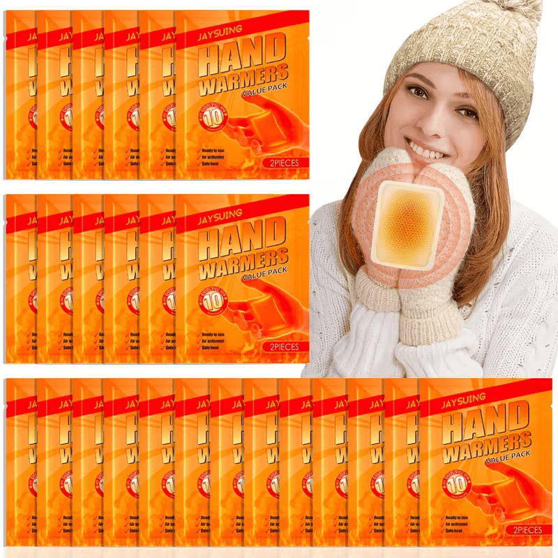 30-Pack Hand Warmers - One-Time Use Body/Abdomen Warmers Providing Long-Lasting Warmth Throughout Winter. Portable Adhesive Heating Packs for Immediate Warmth. Suitable for Office, Outdoor, Skiing, Travel Use, And Easy to Carry
