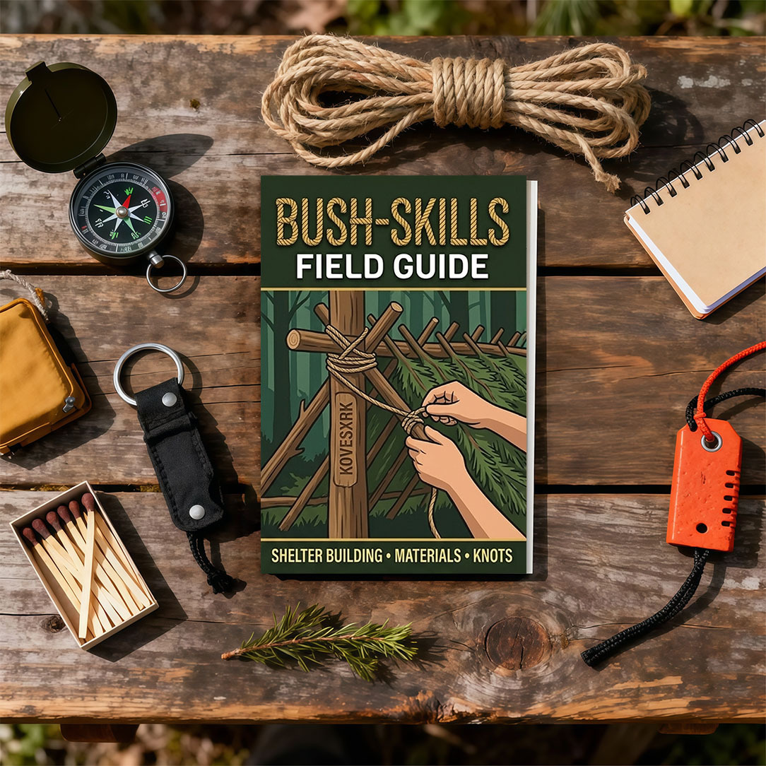 1pc | Field Skills Quick-Reference Guide | 20-Page Practical Content | Lashing & Support | Fire Principles | Signal Crafting | Camping Season Essential Lightweight Tool | 5.5X8.3in | KOVESXRK