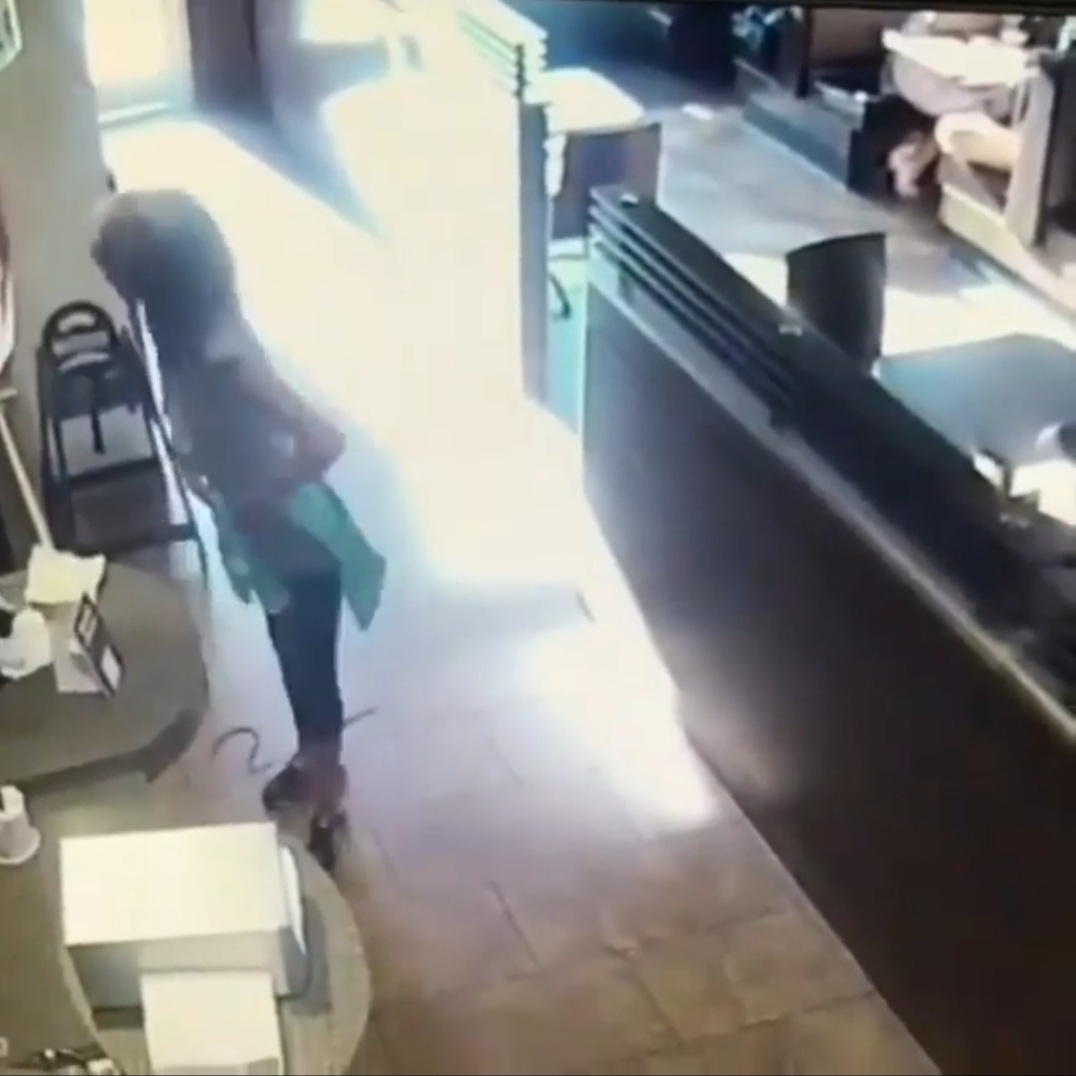 Woman has a spazz attack at Starbucks! 