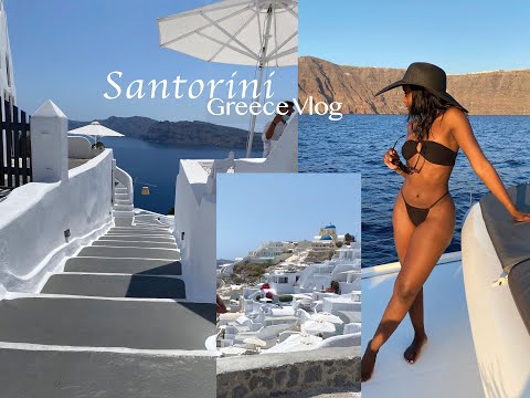 Greece  Santori Birthday Vlog.  Booked a Yatch. 