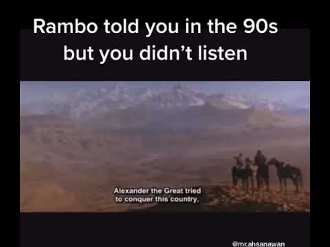 Rambo told you about Afghanistan in 90s but you didnt Listen